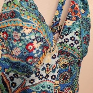 Chaps one piece bathing suit